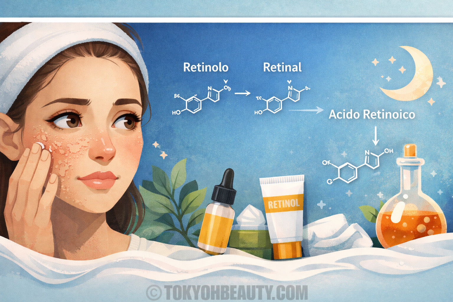 Retinolo e pelle secca: guida completa a retinolo, retinal, concentrazioni e tecniche di applicazione