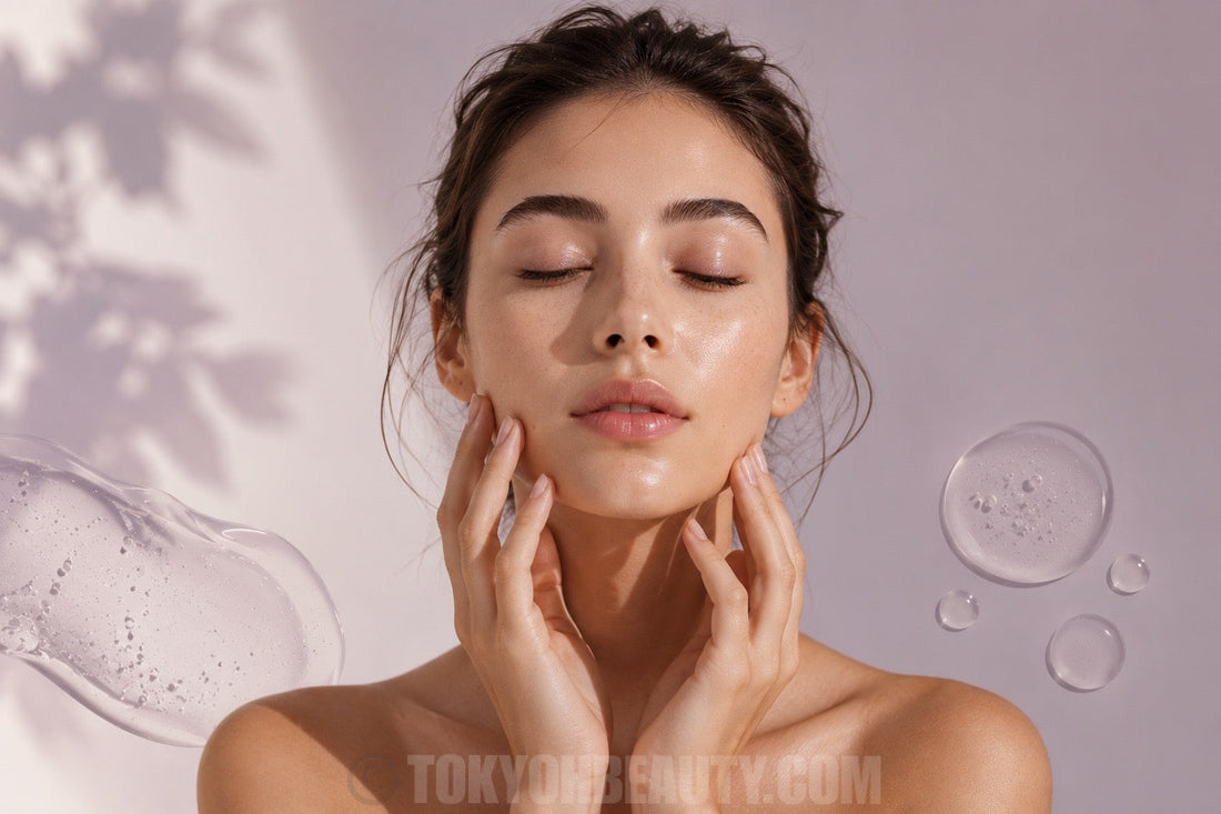 Pelle glow naturale e skincare smart aging moderna con focus su luminosità, equilibrio e skin longevity