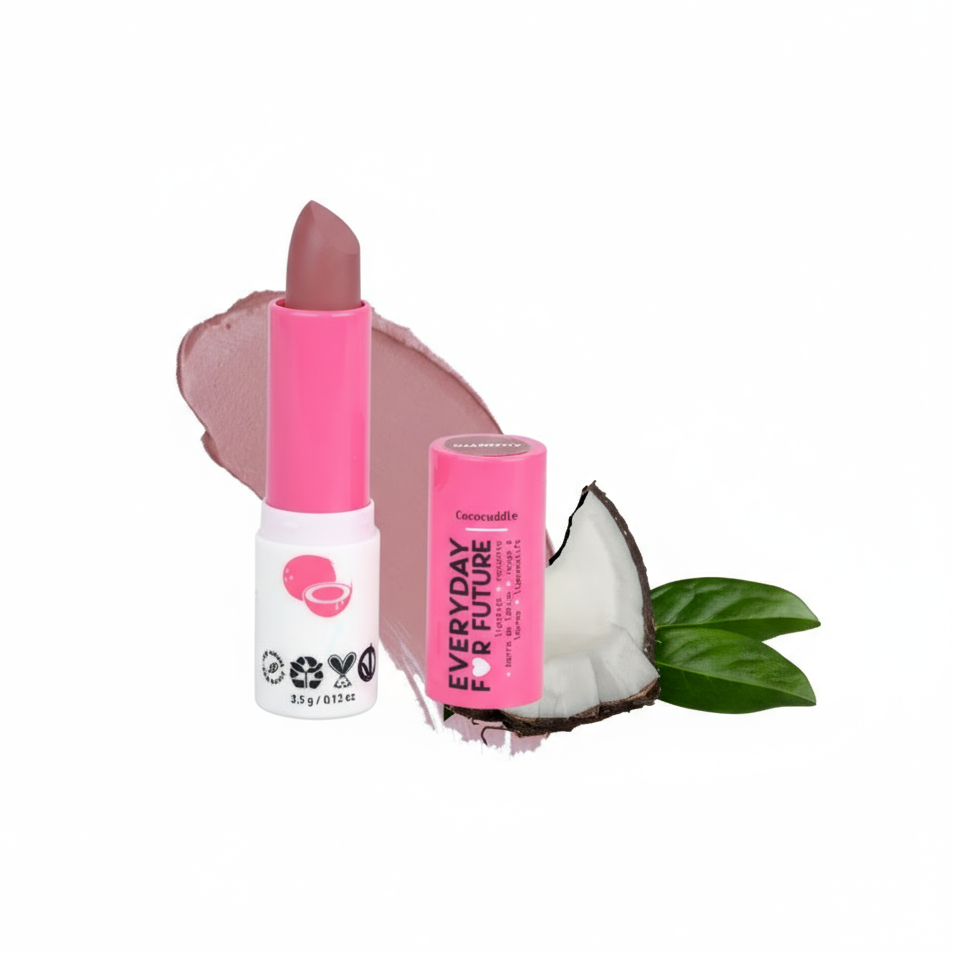Rossetto naturale Everyday for Future con olio di cocco, formula vegana e idratante per labbra morbide e luminose