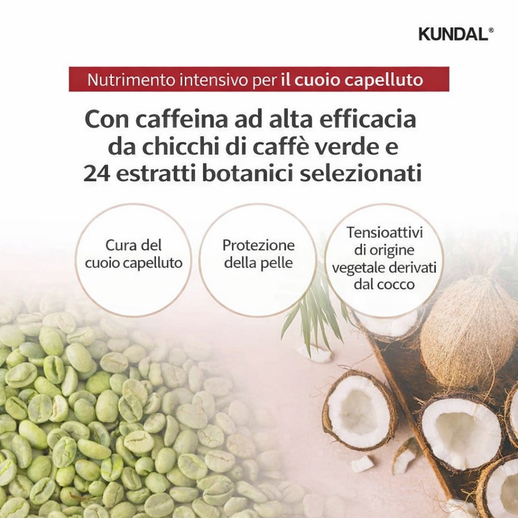 KUNDAL Caffeine Shampoo Naturale Rinforzante Cherry Blossom 500ml