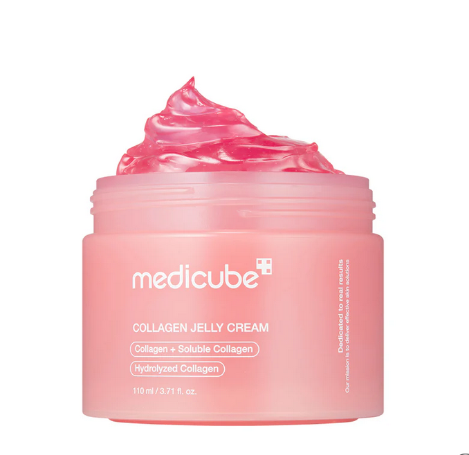 Crema jelly al collagene per elasticità.
Medicube Collagen Jelly Cream glass glow. Crema nutriente e rimpolpante anti-età coreana.