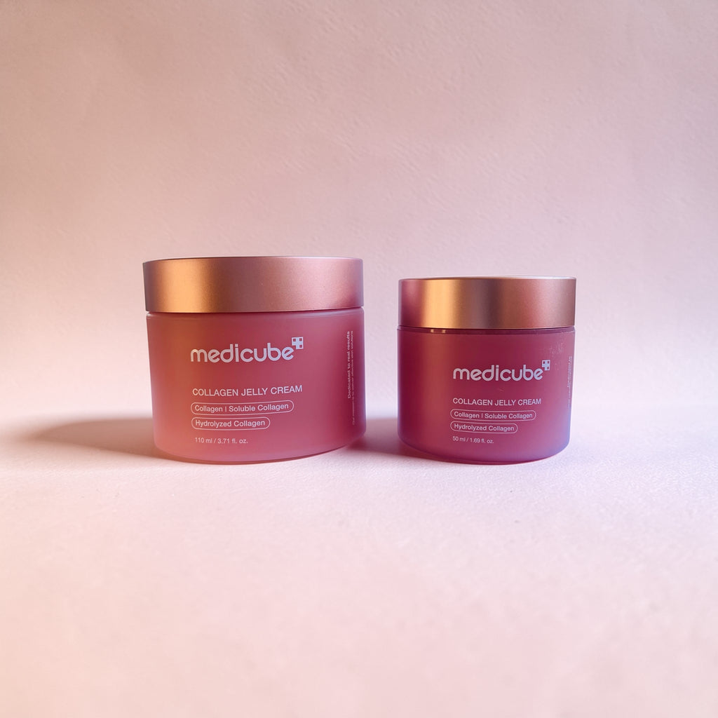 Medicube Collagen Jelly Cream formato grande 110 ml e travel size 50 ml. Tokyoh Beauty