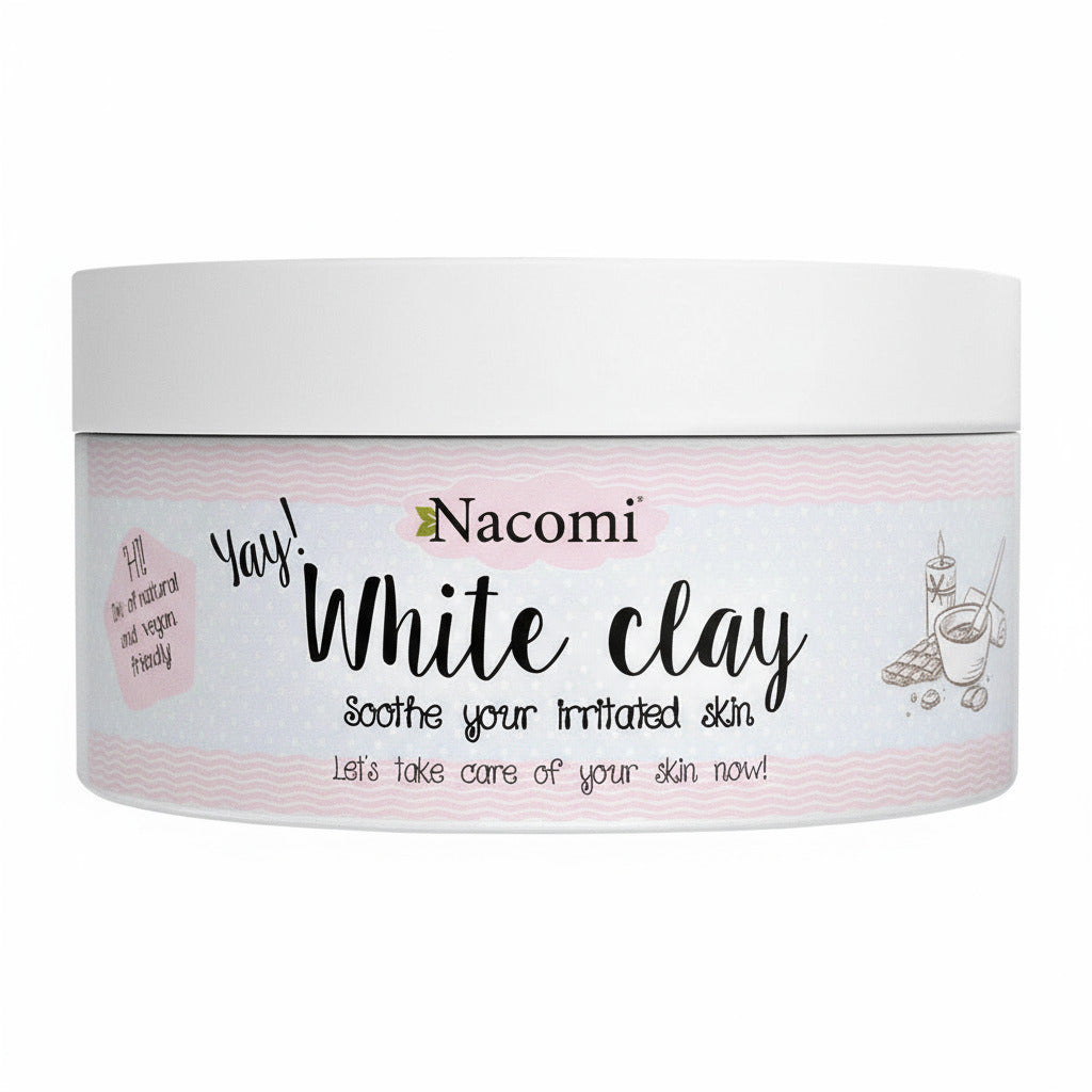 Nacomi White Clay, polvere naturale purificante e calmante per la cura del viso. TokyOhBeauty.com
