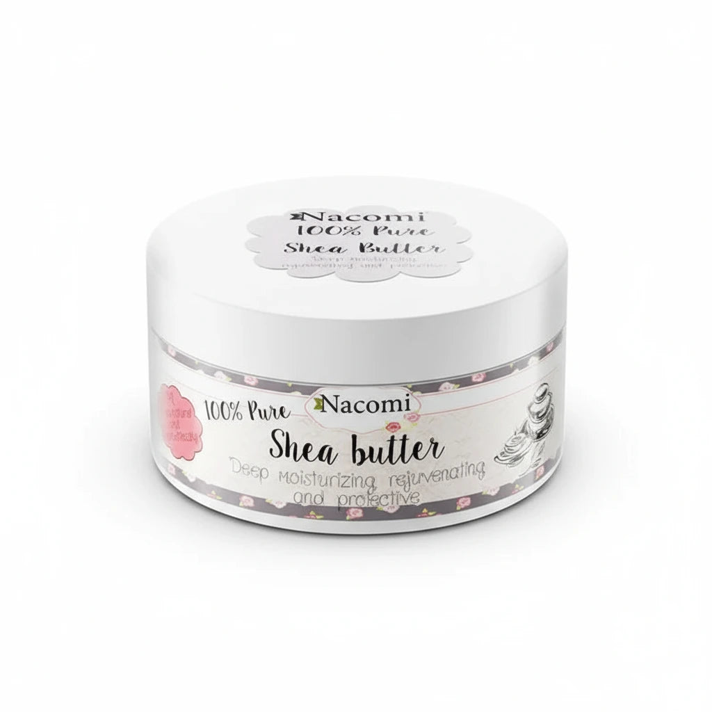 Burro di karité puro Nacomi, trattamento naturale idratante e rigenerante per viso, corpo e capelli secchi