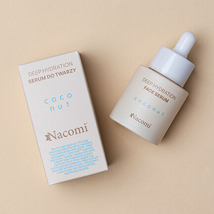 Siero viso al cocco idratante.
Nacomi Coconut Face Serum.
Siero leggero per pelle secca e sensibile.