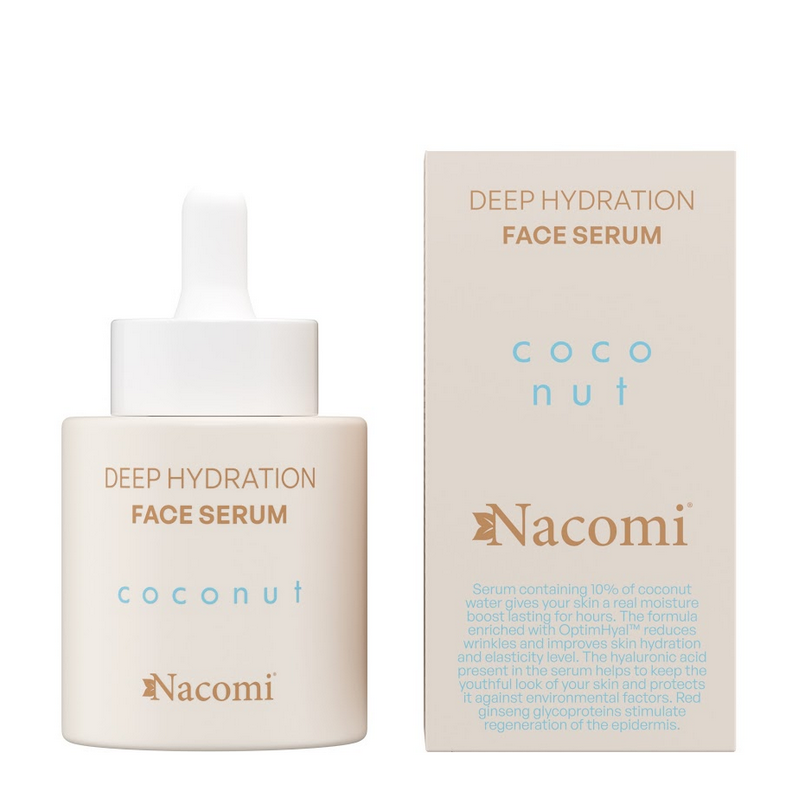 Siero idratante al cocco Nacomi per pelle morbida e luminosa 30ml.
