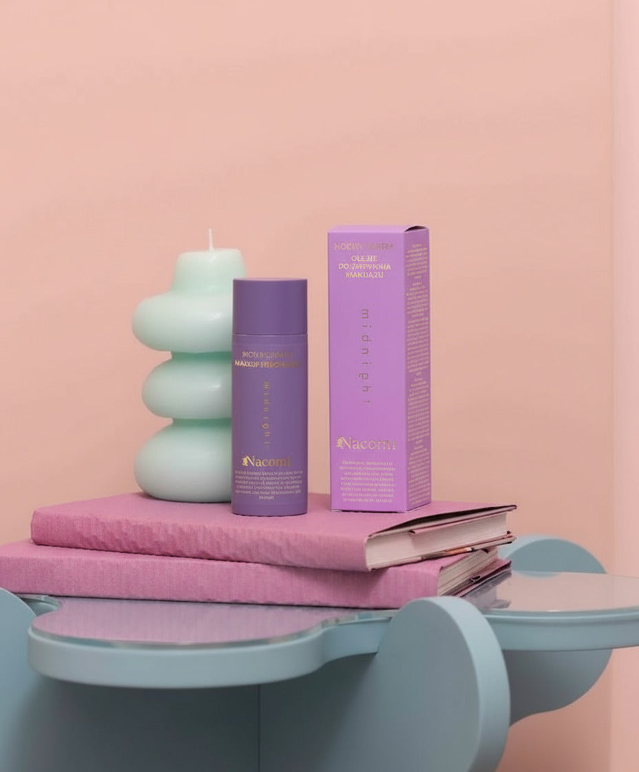 Olio struccante rigenerante Nacomi Midnight per rimuovere trucco waterproof 100ml.
