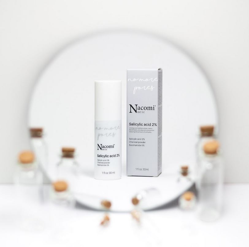 Siero esfoliante Nacomi No More Pores con acido salicilico 2% per pori dilatati e pelle acneica 30ml