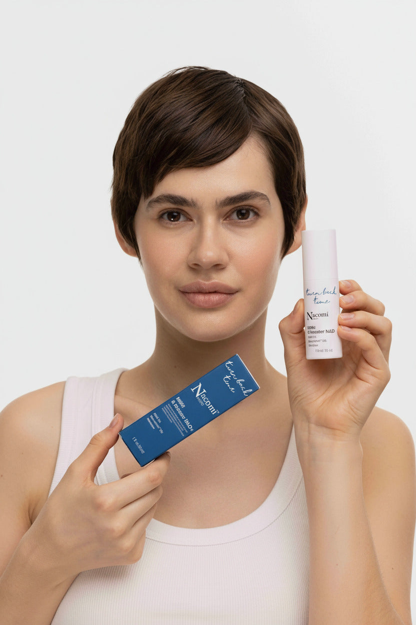 Siero viso anti-age Nacomi NMN & Booster NAD+ 30ml – trattamento rigenerante con Niacinamide e NAD+ per pelle più tonica e luminosa