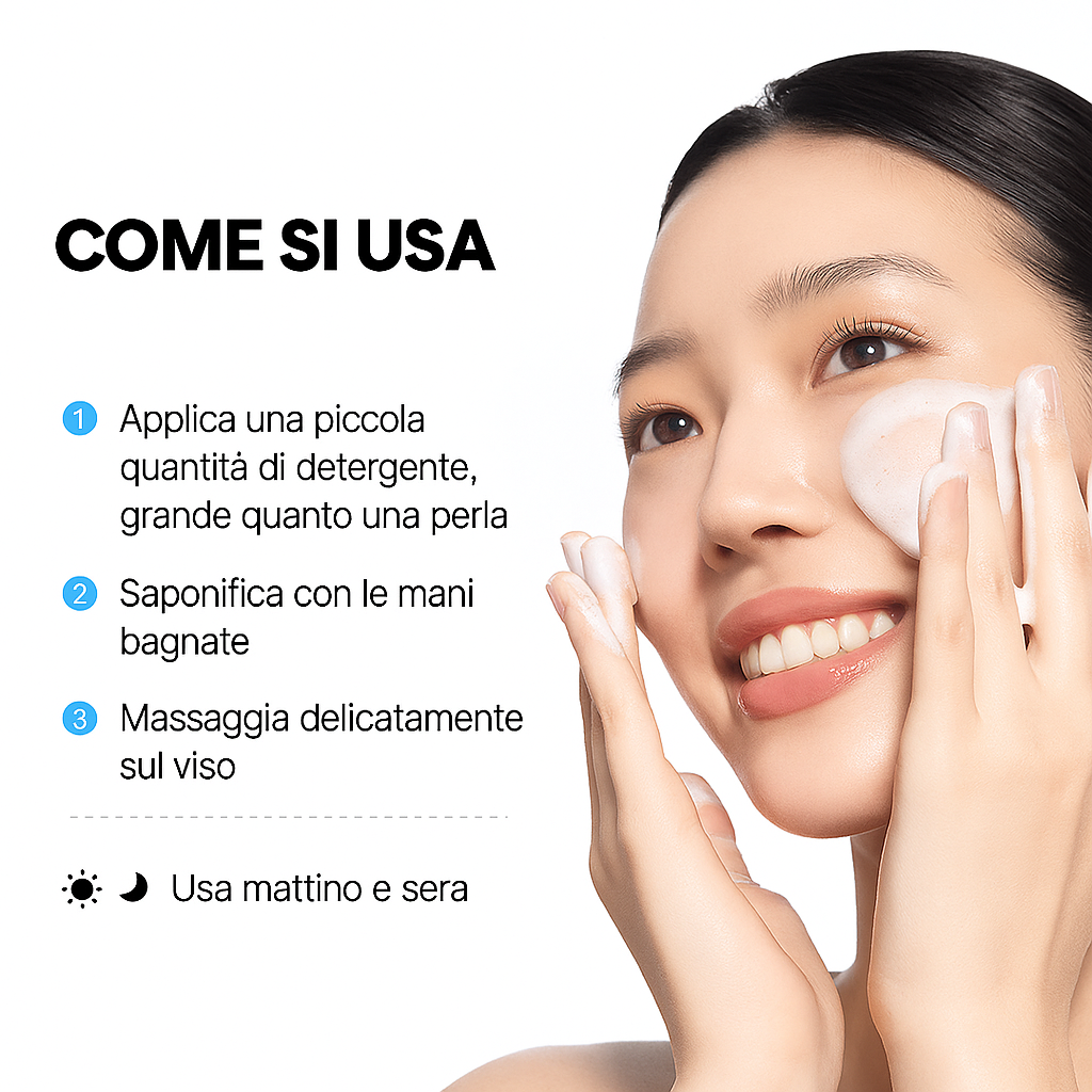 Detergente coreano delicato per pelle sensibile. Tokyoh Beauty