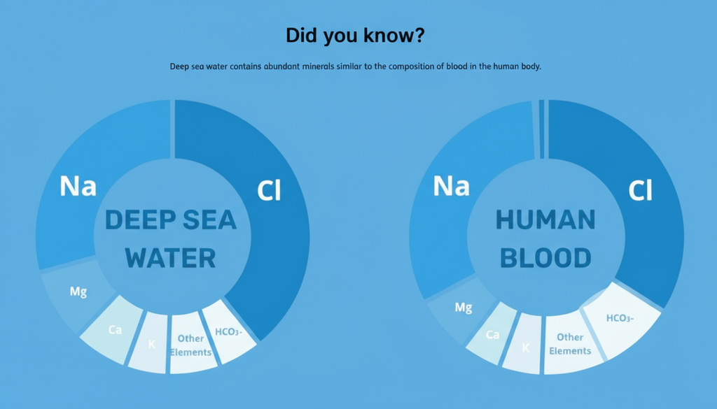 Somiglianza composizione minerale acqua di mare in profondità  e sangue umano