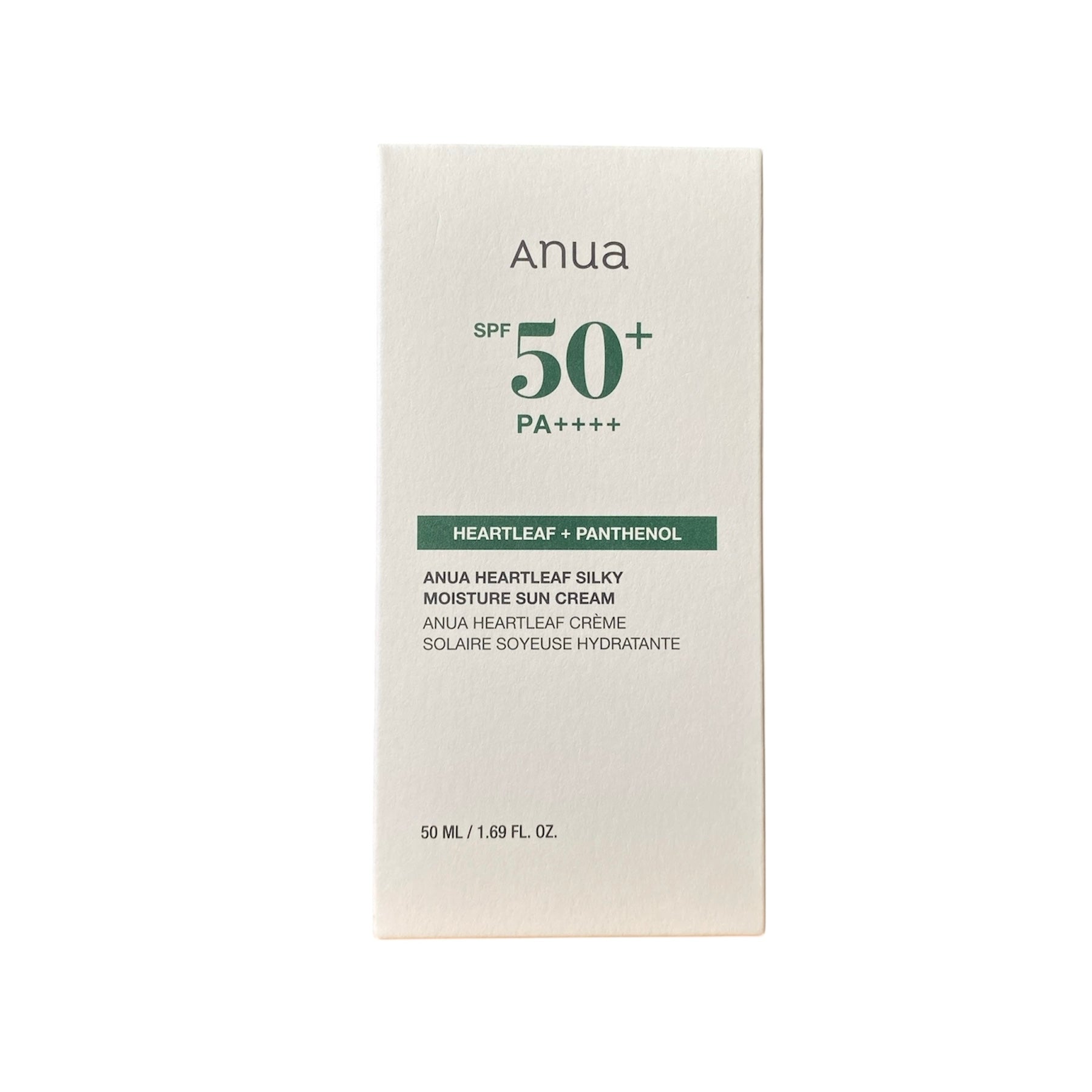 ANUA Heartleaf crema solare SPF50+ viso idratante pelle sensibile 50 ml