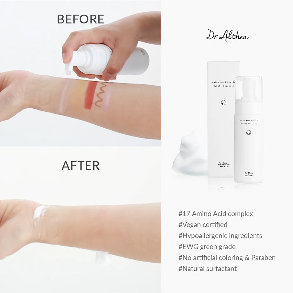 Prima e dopo l'utilizzao del detergente Dr.Althea