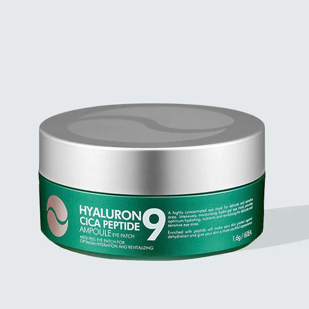 Vasetto confezione 60 pezzi di patch occhi Hyaluronic Cica Peptide 9 Ampoule  firmati Medi-peel